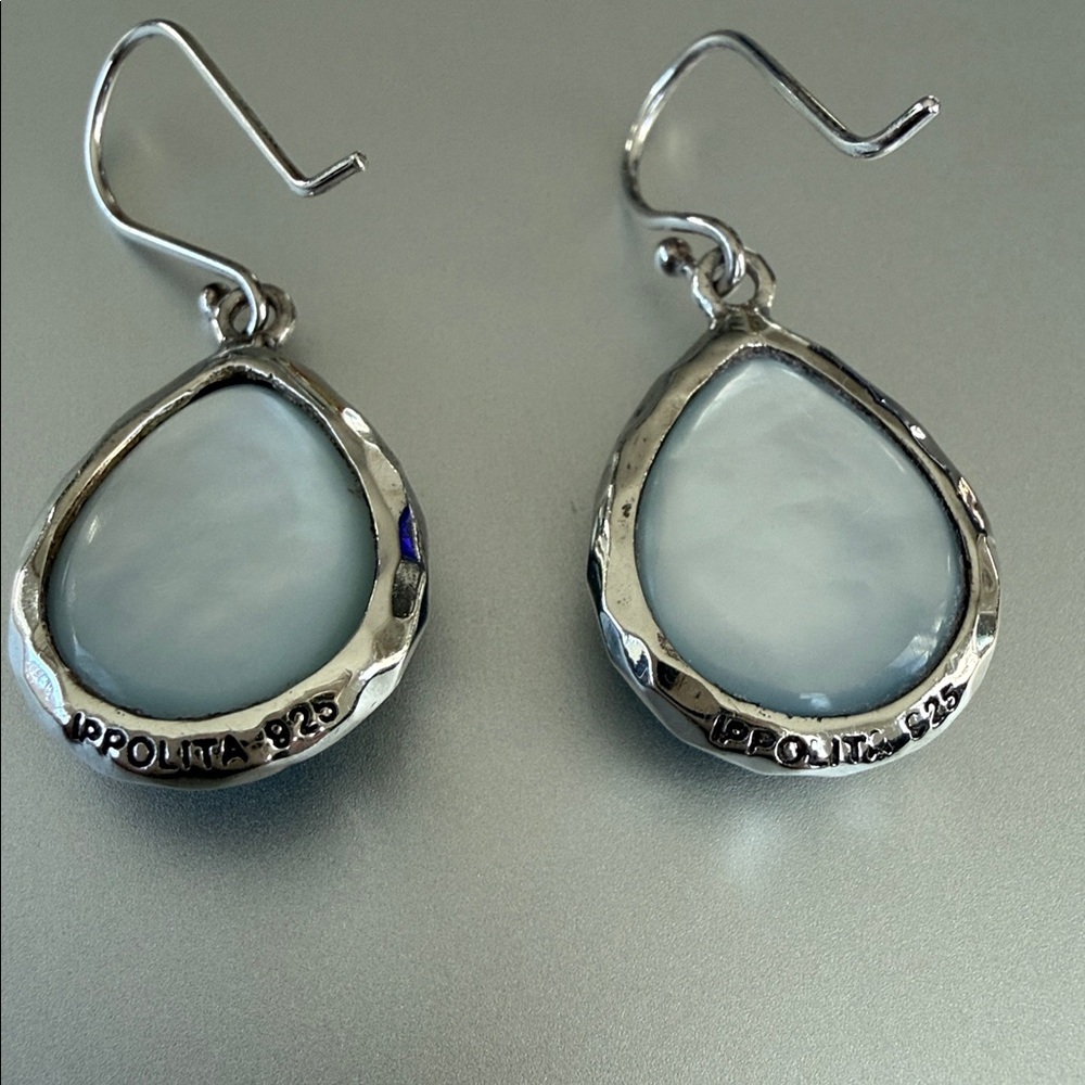 Ippolita Wonderland Earrings Teardrop Doublet Sterling Silver & Deep Blue Stone - Picture 9 of 12